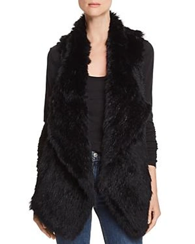 Shop C By Bloomingdale's Rabbit Fur & Cashmere Vest - 100% Exclusive In Black