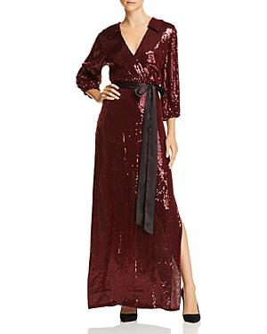 alice and olivia burgundy dress