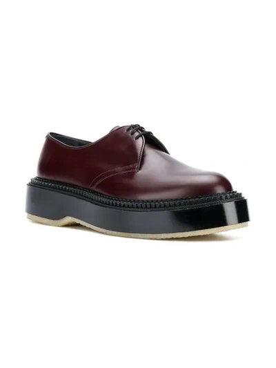 Shop Undercover Platform Oxford Shoes In Red