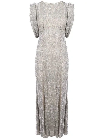 Shop Attico Embellished Gowns In Grey