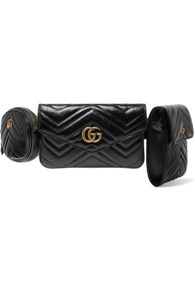 Shop Gucci Gg Marmont Quilted Leather Belt Bag