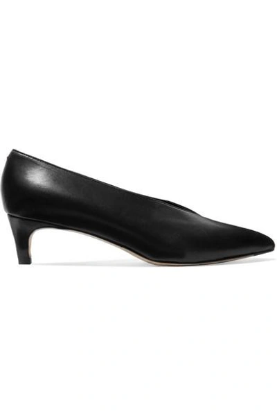 Shop Aeyde Camilla Leather Pumps In Black