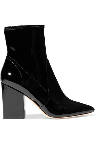 Shop Loeffler Randall Isla Patent-leather Ankle Boots In Black