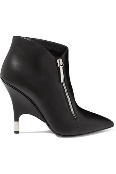 Shop Giuseppe Zanotti Leather Ankle Boots In Black