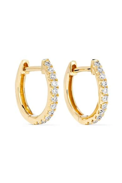 Shop Anita Ko Huggies 18-karat Gold Diamond Earrings