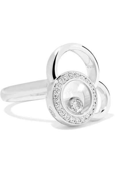 Shop Chopard Happy Dreams 18-karat White Gold Diamond Ring