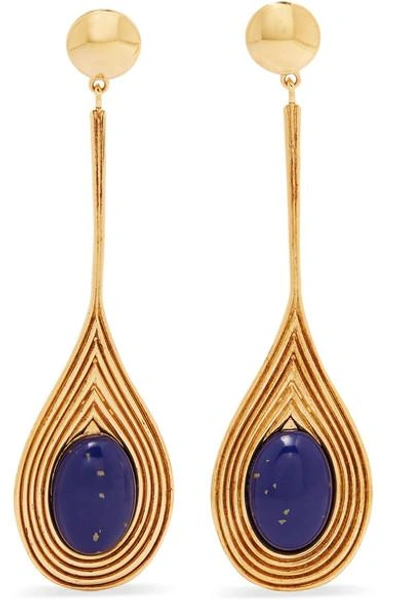 Shop Aurelie Bidermann Sofia Gold-plated Resin Clip Earrings