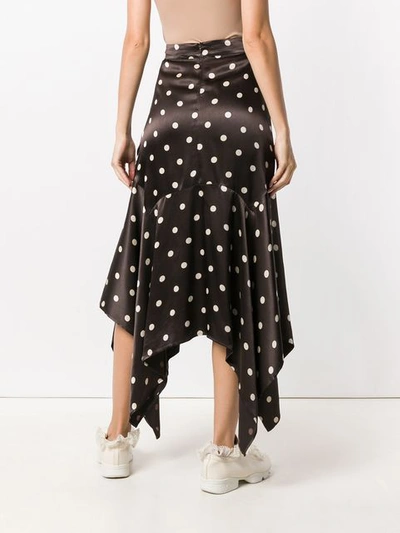 dot print asymmetric skirt