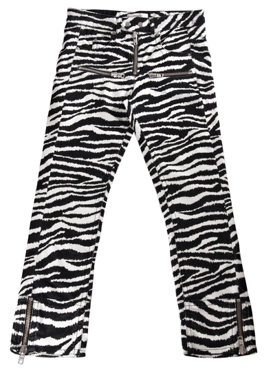 Shop Isabel Marant Étoile Zebra Print Trousers In 23ec Ecru