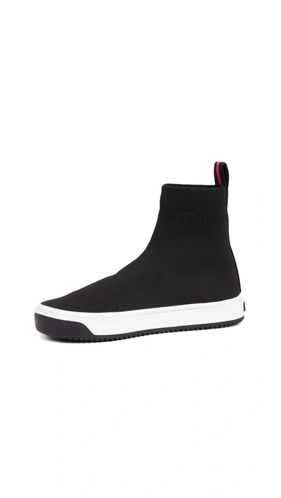 Shop Marc Jacobs Solid Logo Dart Sock Sneakers In Black