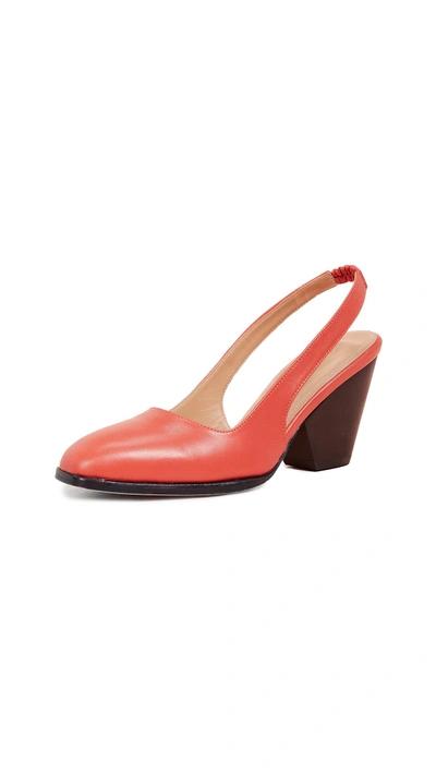 Shop The Palatines Imago Slingback Pumps In Pomegranate