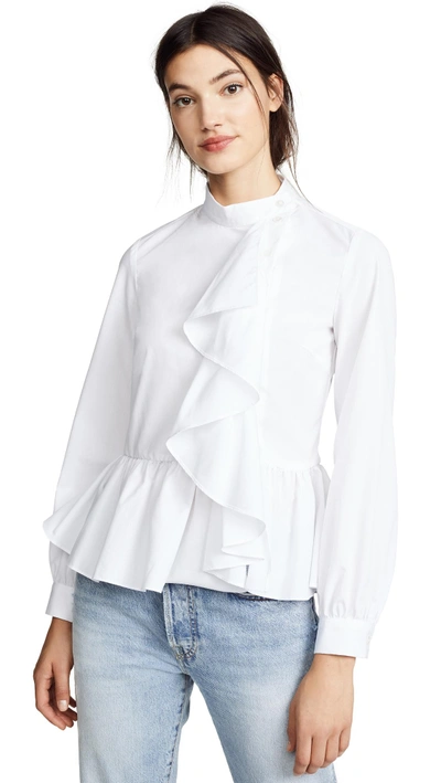 Shop Viva Aviva Palmyra Sidewinder Top In White