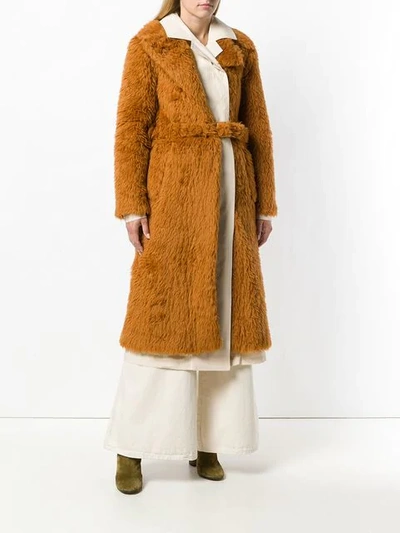 Shop Sies Marjan Long Coat In Brown