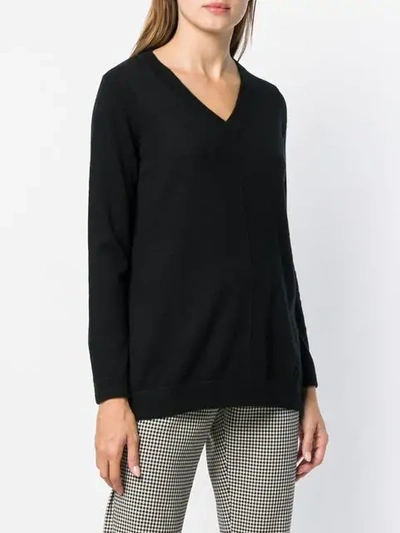 Shop Hemisphere Cashmere V-neck Sweater In Black