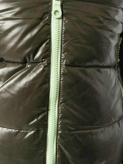 Shop Duvetica Zipped Padded Jacket In Green