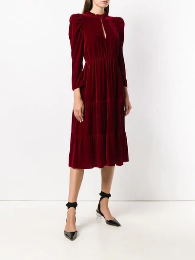 Shop Pinko Flared Dress In Red