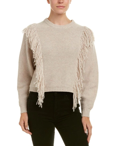 Shop Cosette Agnes Fringe Wool Sweater In Brown