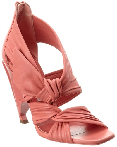 Shop Jimmy Choo Kyle 100 Leather Wedge Sandal In Pink
