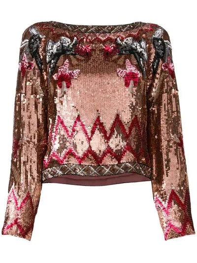 sequin patterned blouse