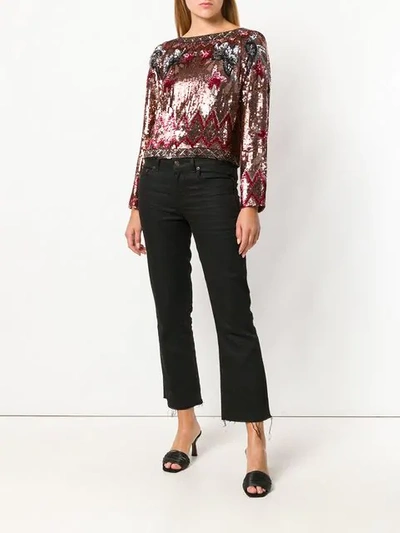 sequin patterned blouse