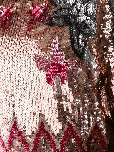 Shop Alberta Ferretti Sequin Patterned Blouse In Pink