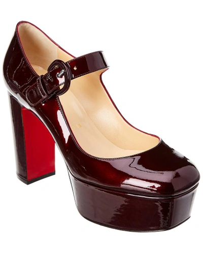 Shop Christian Louboutin Mj Goes High 110 Patent Pump In Red