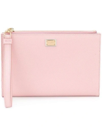 Shop Dolce & Gabbana Zipped Wallet - Pink