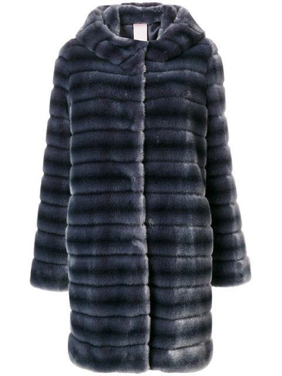 Shop Venus Faux Fur Coat In Blue