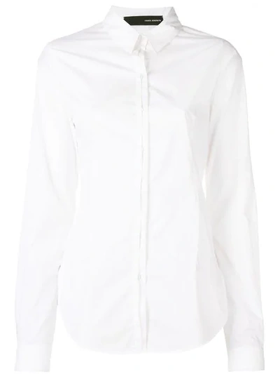Shop Isabel Benenato Plain Popelin Shirt In White