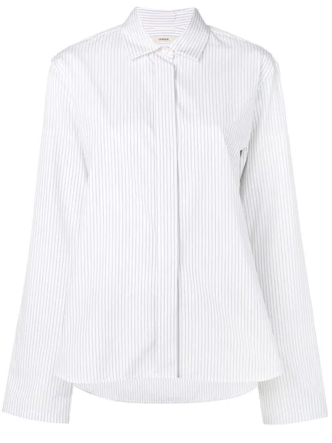 Odeeh Pinstripe Button-Down Shirt In White | ModeSens