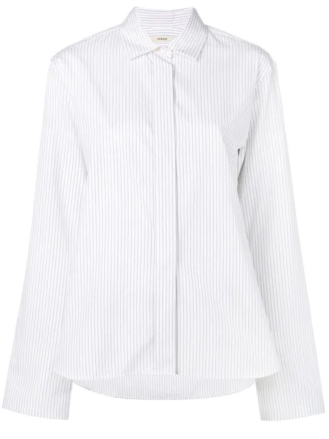 womens pinstripe button down shirt