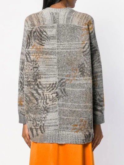 Shop Avant Toi Melange Drop Shoulder Sweater In Grey