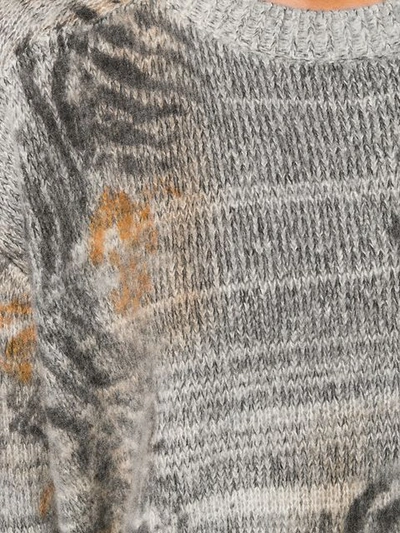 Shop Avant Toi Melange Drop Shoulder Sweater In Grey