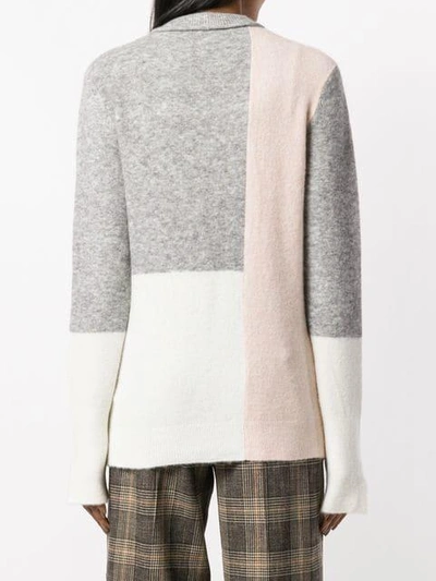 colour-block fitted sweater