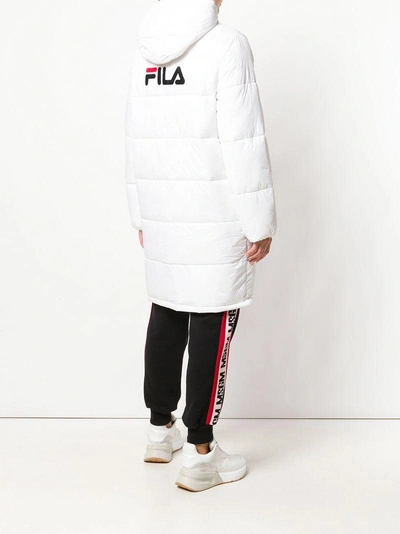 Fila Zia Hooded Nylon Puffer Coat In White | ModeSens