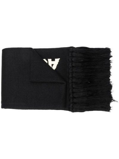 Shop Ader Error Oversized Logo Scarf In Black