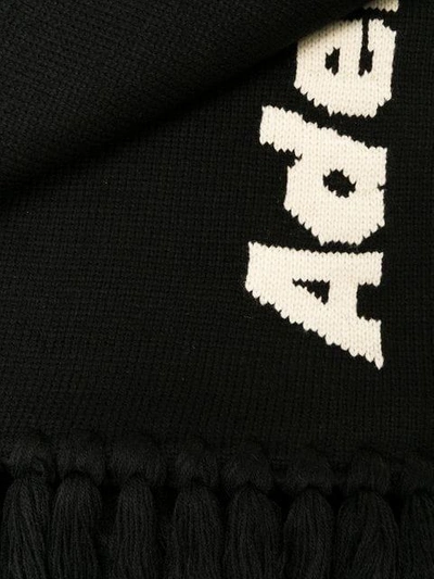 Shop Ader Error Oversized Logo Scarf In Black