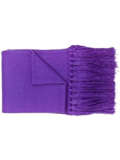 Shop Ader Error Oversized Logo Scarf In Purple