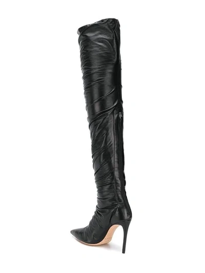 knee-length ruched boots