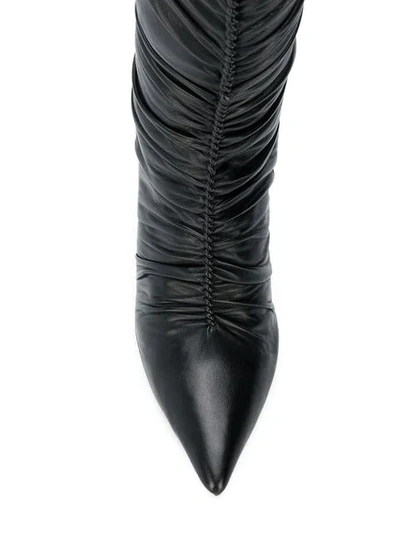 knee-length ruched boots
