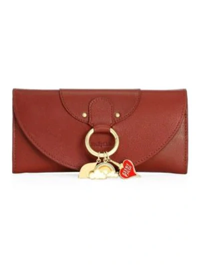 Shop See By Chloé Live Leather Wallet In Acerola