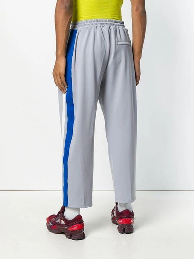 Shop Ader Error Cropped Track Pants In Grey