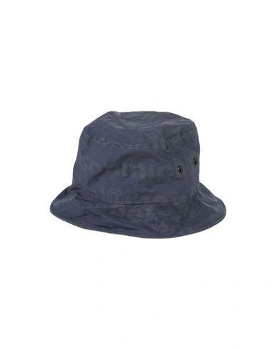Shop Maison Michel Hat In Dark Blue