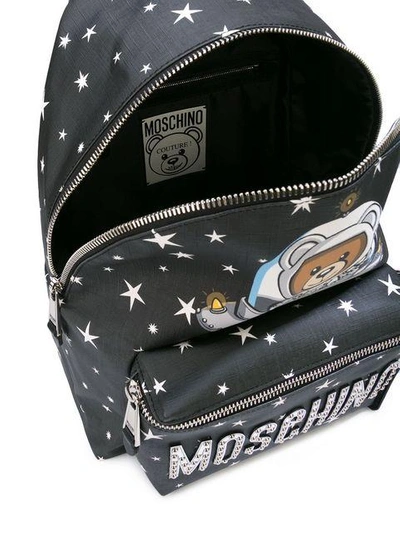 Shop Moschino Space Teddy Backpack - Black
