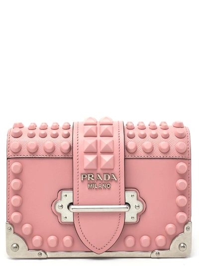 Shop Prada Cahier Bag In Pink