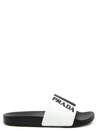 Shop Prada Linea Rossa Shoes In White
