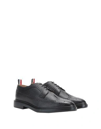 Thom Browne Pebbled Longwing Brogues In Black