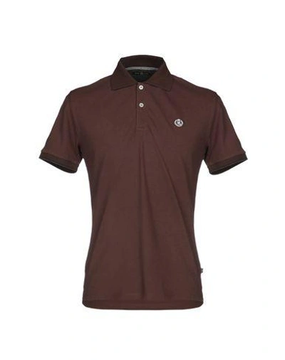 Shop Henri Lloyd Polo Shirt In Dark Brown
