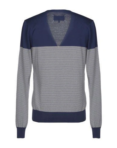 Shop Maison Margiela Cardigan In Dark Blue