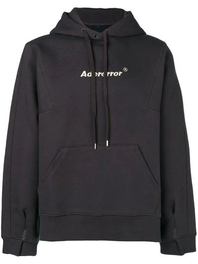 Shop Ader Error Oversized Logo Hoodie In Grey